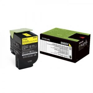 Genuine 80C8SY0 Lexmark Standard Yellow Toner Cartridge-0