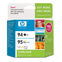 SA307AA.gif HP SA307AA, No94, No95 Black & Colour Ink Cartridge (Genuine) - Image 1